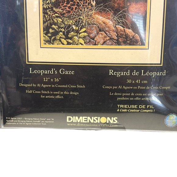 NEW‎ Dimensions GOLD COLLECTION Leopard's Gaze Cross Stitch Kit #35209 - Picture 3 of 6